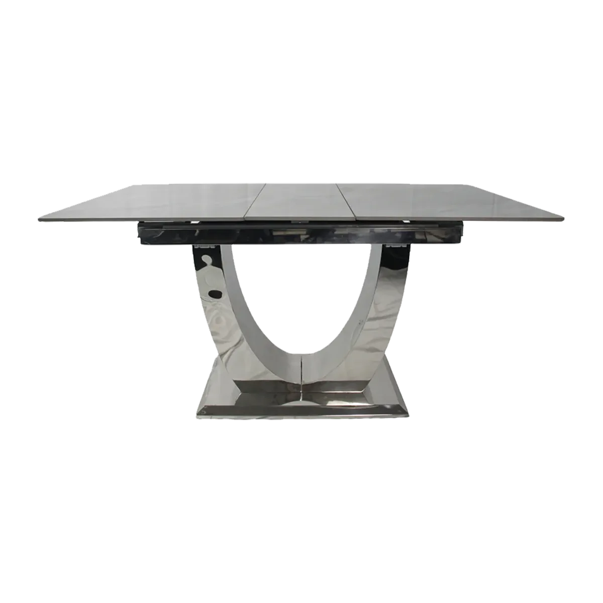 Denver Small High Gloss Grey Extending Ceramic Dining Table