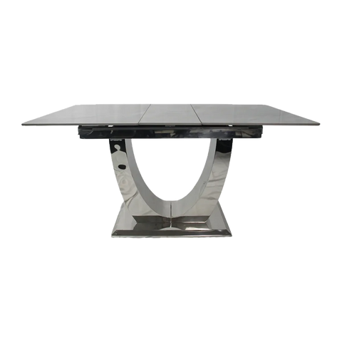 Denver Large High Gloss Grey Extending Ceramic Dining Table