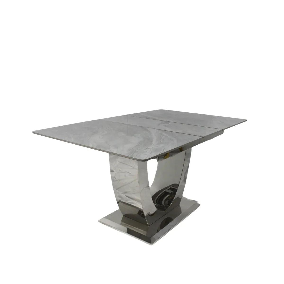 Denver Small High Gloss Grey Extending Ceramic Dining Table