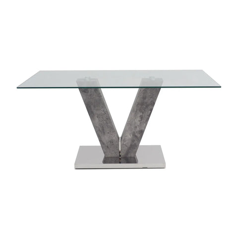 Dolce Clear Glass Cheap Dining Table