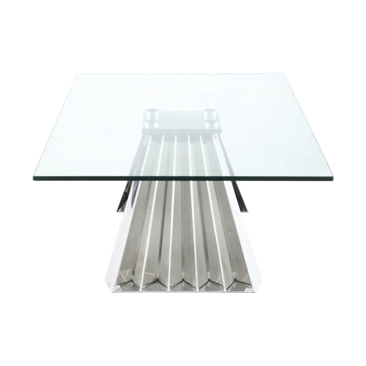 Dominique Clear Glass Top 1.8M Dining Table