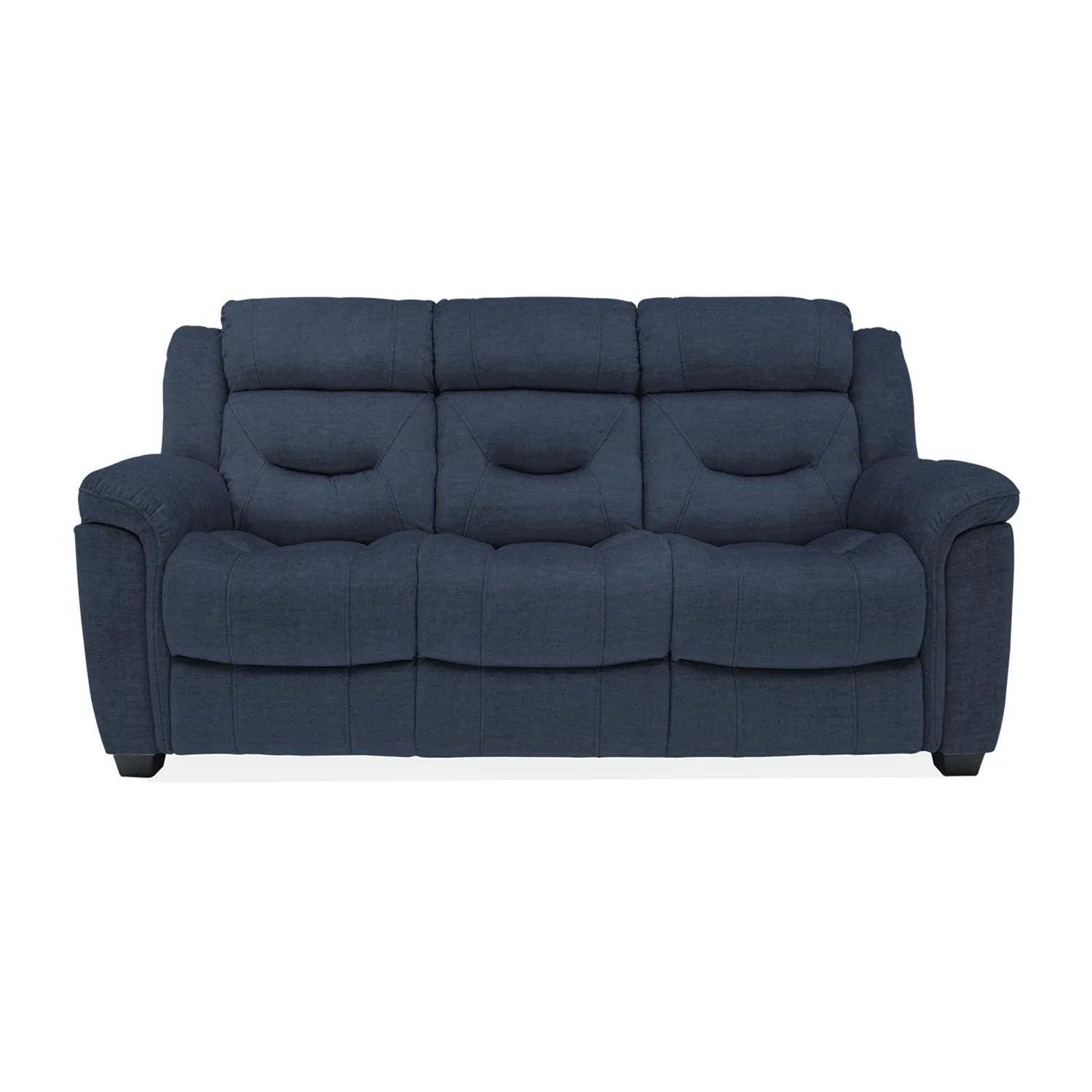 Dudley Blue Fabric 3 Seater Sofa