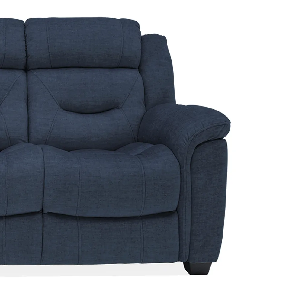 Dudley Blue Fabric 3 Seater Sofa