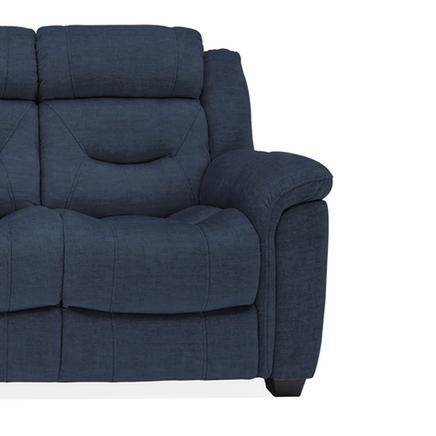 Dudley Blue Fabric 3 Seater Sofa