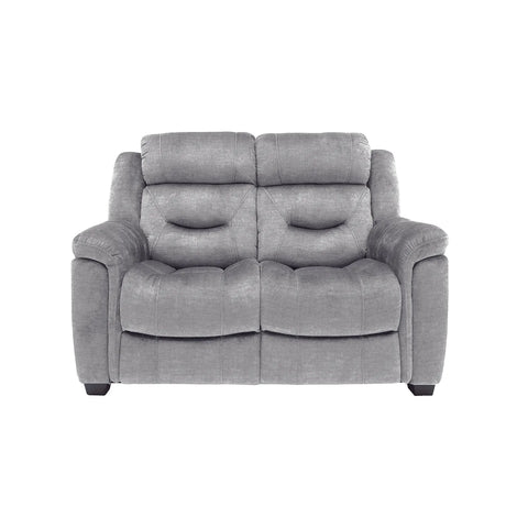 Dudley Blue Fabric 2 Seater Fixed Sofa