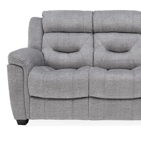 Dudley Blue Fabric 2 Seater Fixed Sofa