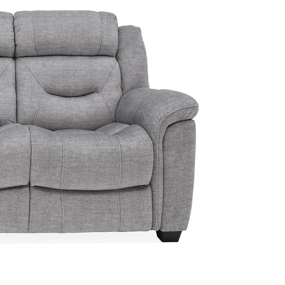 Dudley Blue Fabric 2 Seater Fixed Sofa