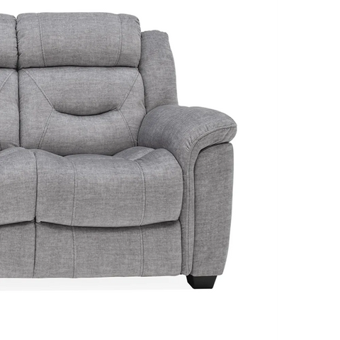 Dudley Blue Fabric 2 Seater Fixed Sofa