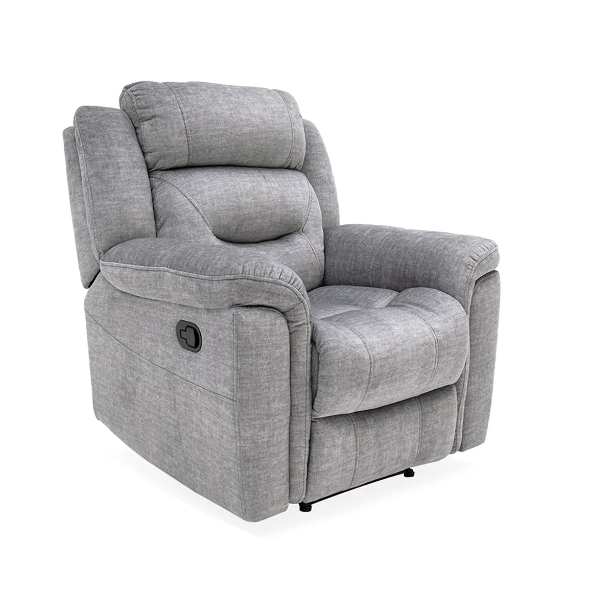 Dudley Grey Fabric Reclining Arm Chair