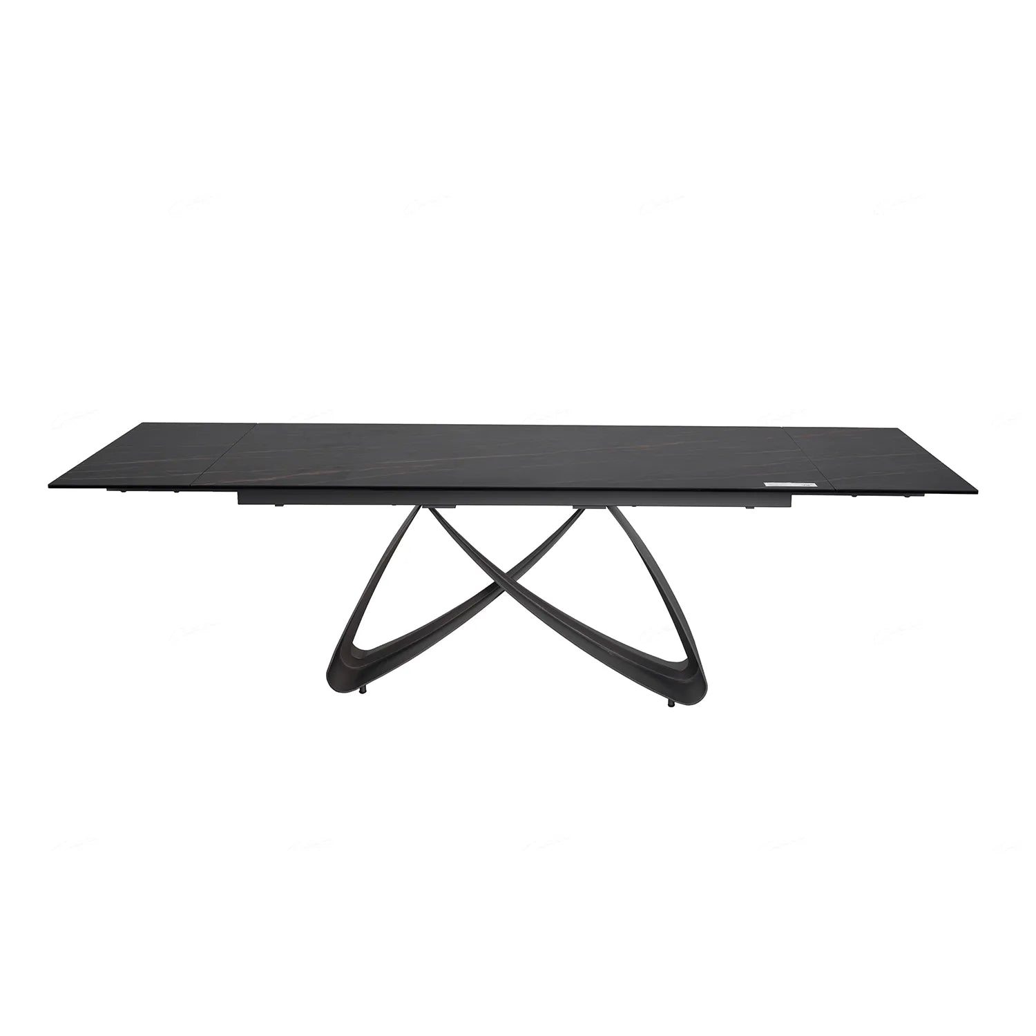 Dune Black & Sunset Gold Vein Ceramic Extending Dining Table