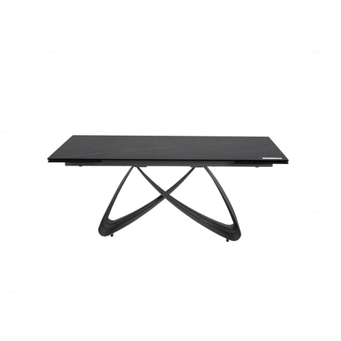 Large Black Extending Dining Table