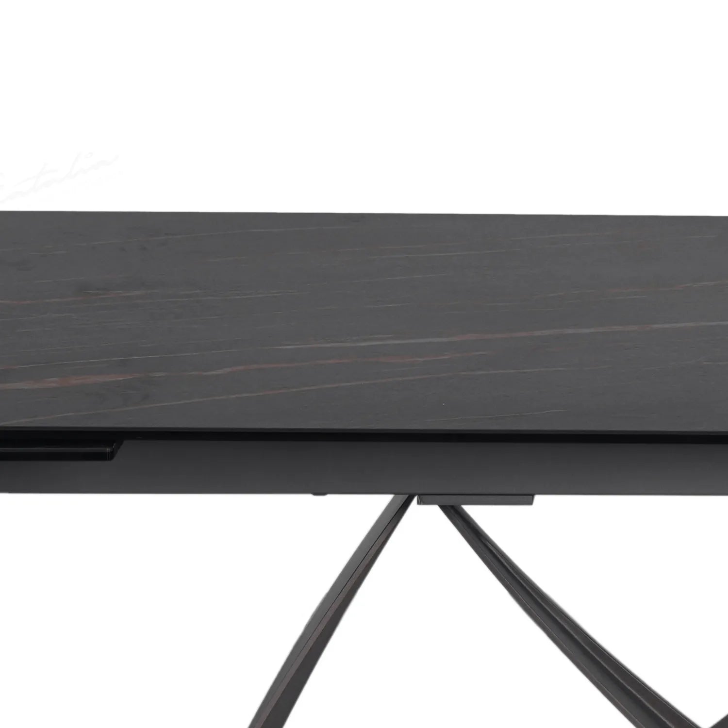 Dune Black & Sunset Gold Vein Ceramic Extending Dining Table