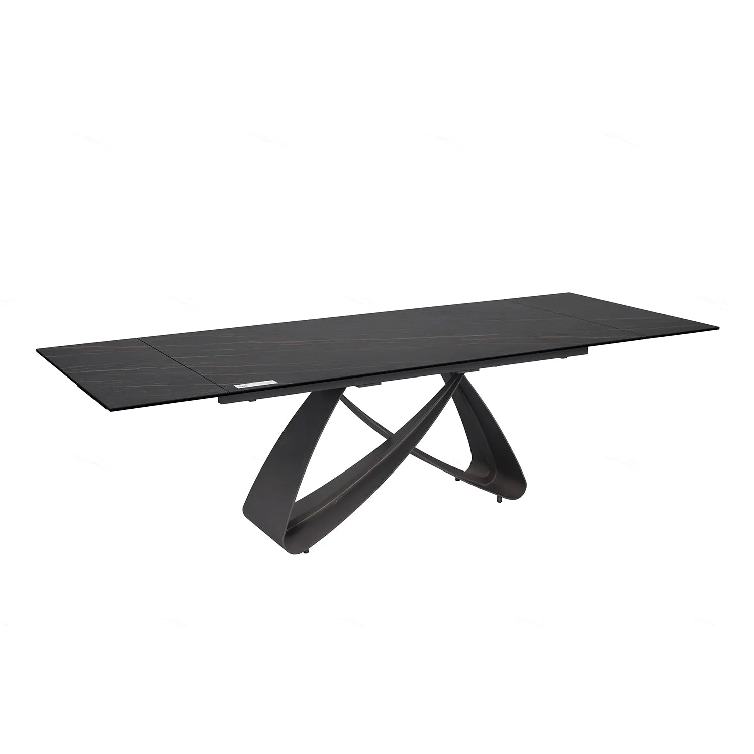 Dune Black & Sunset Gold Vein Ceramic Extending Dining Table