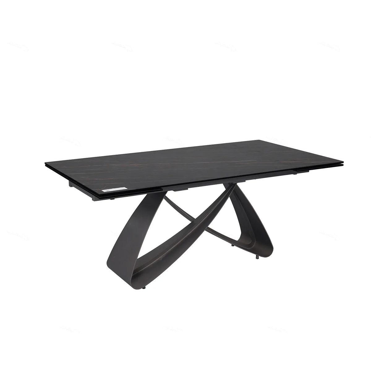 Dune Black & Sunset Gold Vein Ceramic Extending Dining Table