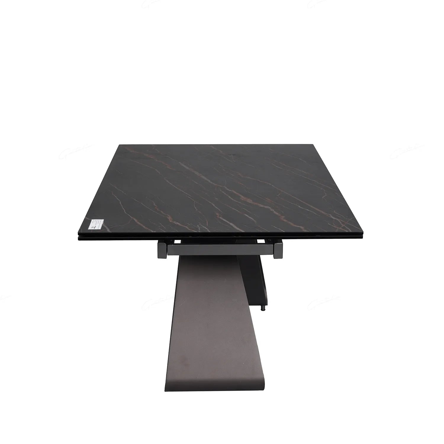 Dune Black & Sunset Gold Vein Ceramic Extending Dining Table