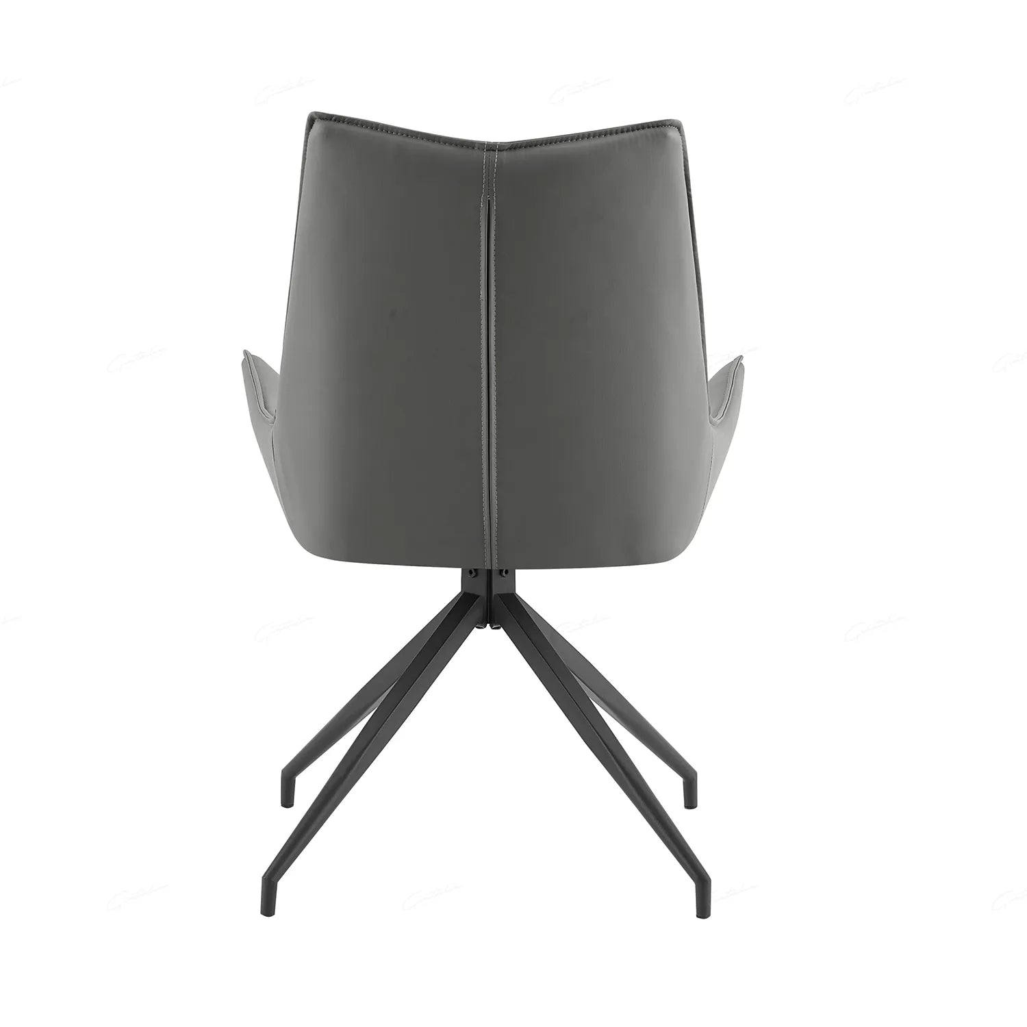 Dune Grey PU Leather Swivel Dining Chairs – Back