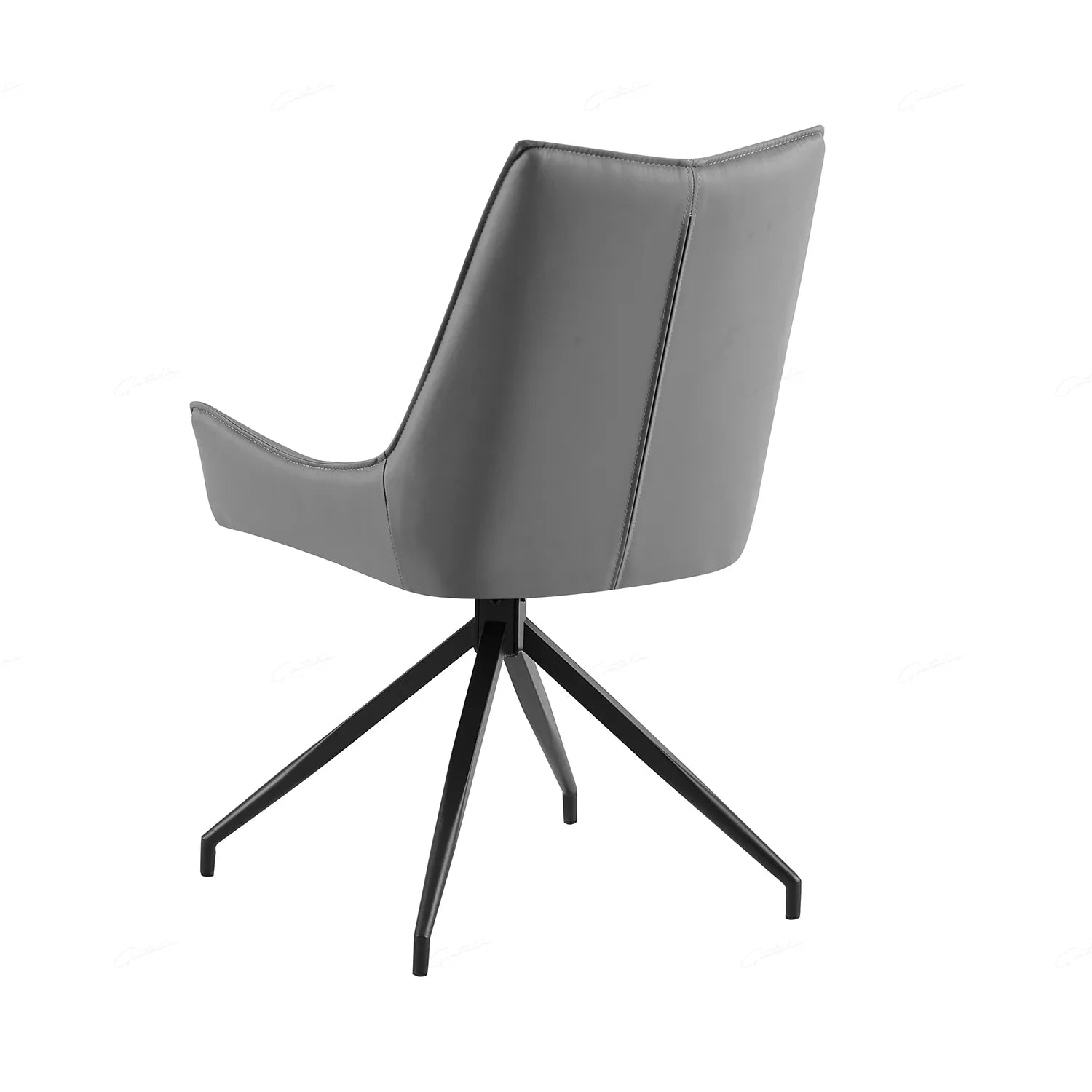 Dune Grey PU Leather Swivel Dining Chair