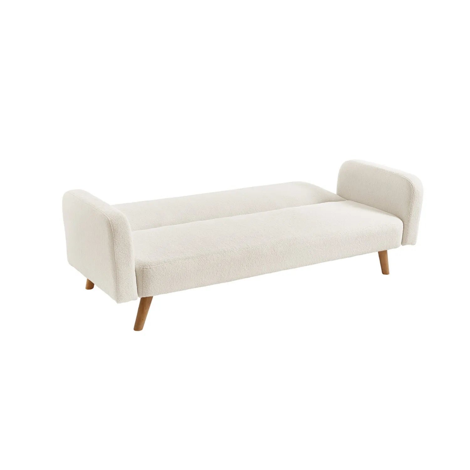 Dusk White Boucle Fabric Sofa Bed