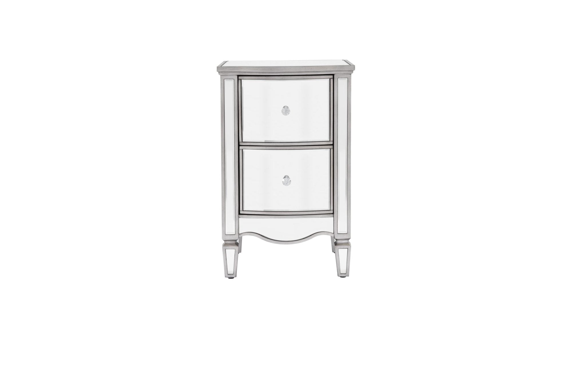 Aurelia 2 Drawer Glass Bedside Table