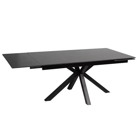 Black Ceramic Top Double extending dining table