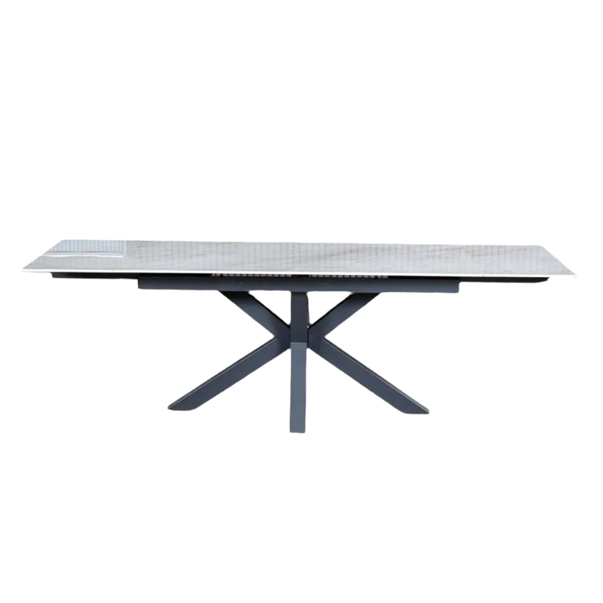 Kastonia 1.6M Muse White High Gloss Extending Dining Table