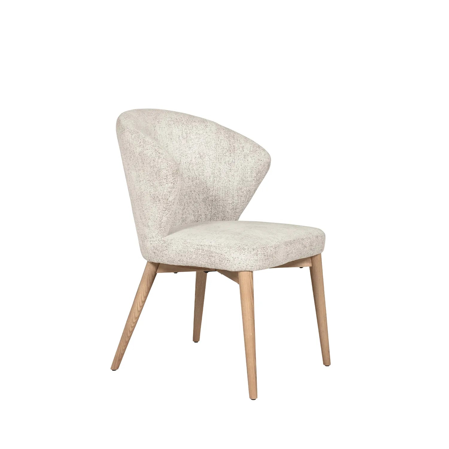 Set of 4 Eveleen Fabric Dining Chair in Natural