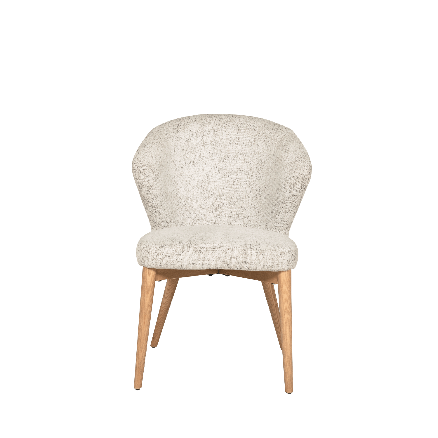 Set of 4 Eveleen Fabric Dining Chair in Natural