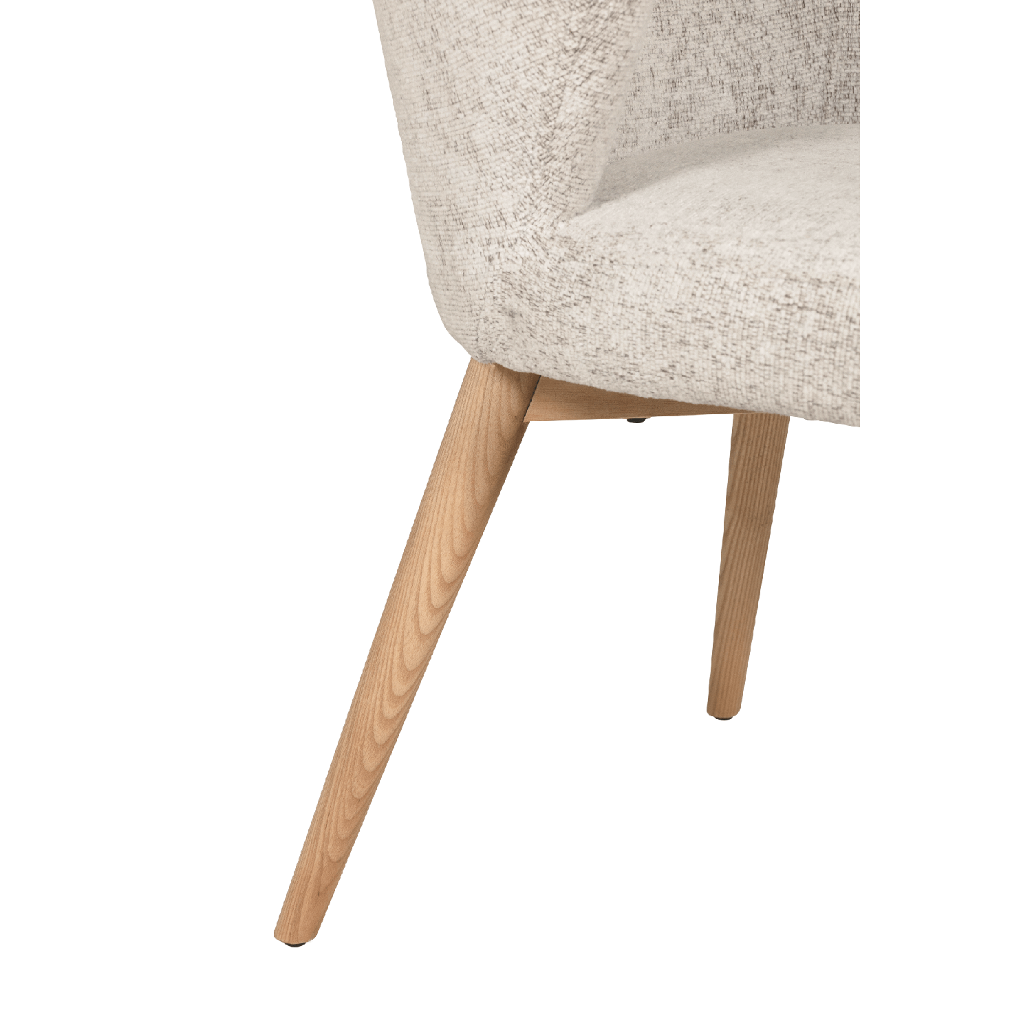 Set of 4 Eveleen Fabric Dining Chair in Natural