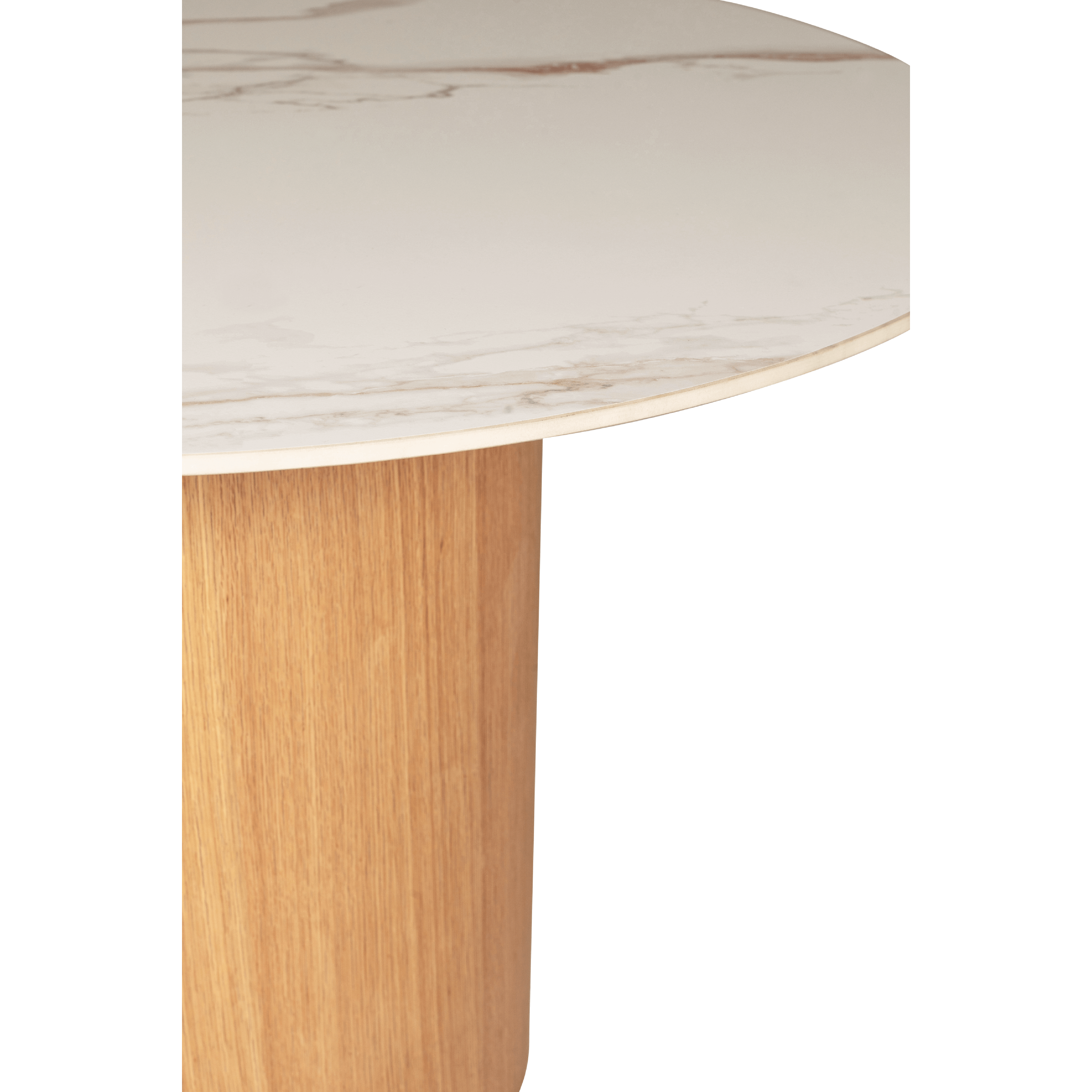 Eveleen White Sintered Stone Round Dining Table with 4 Chairs