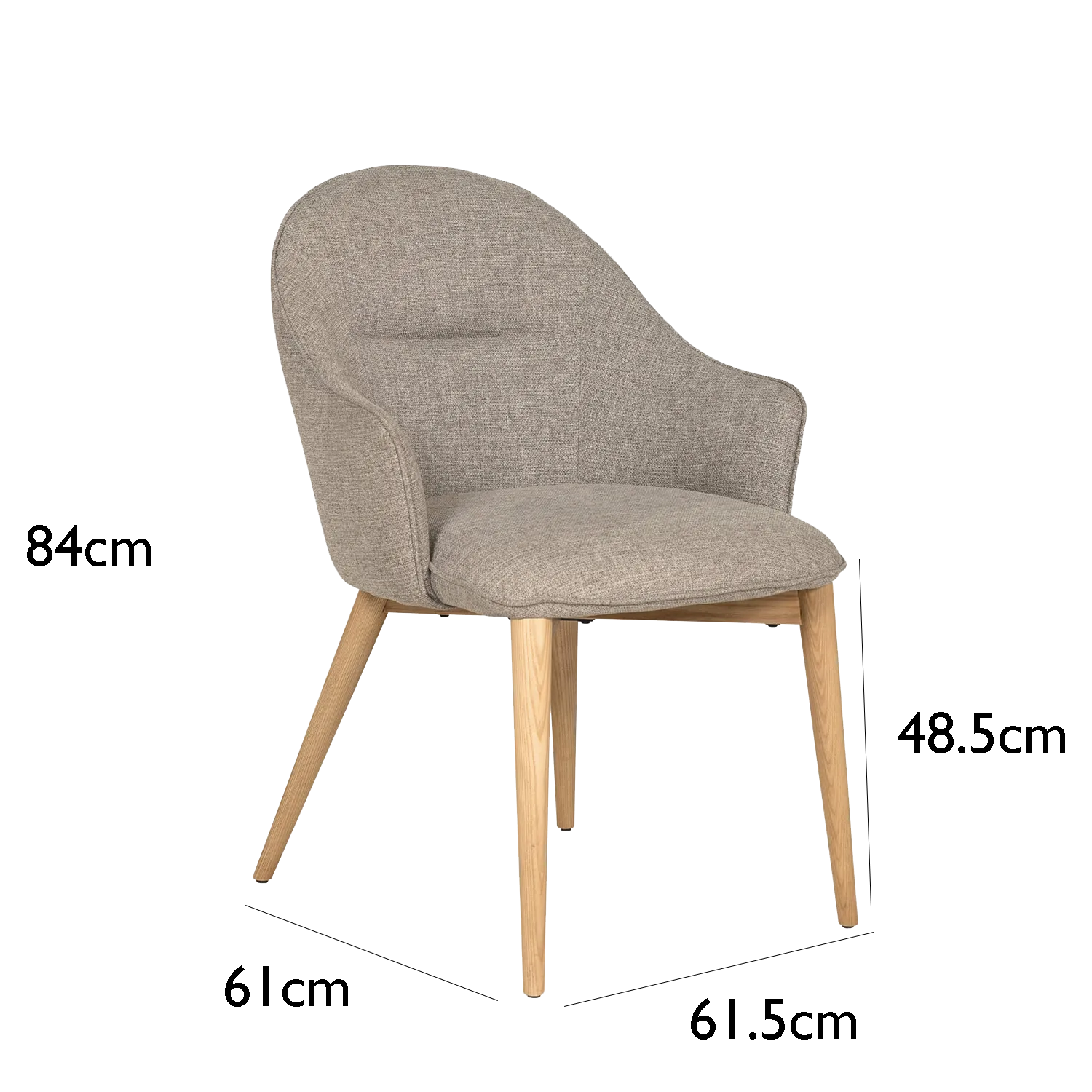 Eveleen Latte Arm Set of 4 Dining Chairs