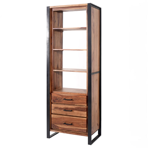 Earth Bookcase with Drawers - Angled Image