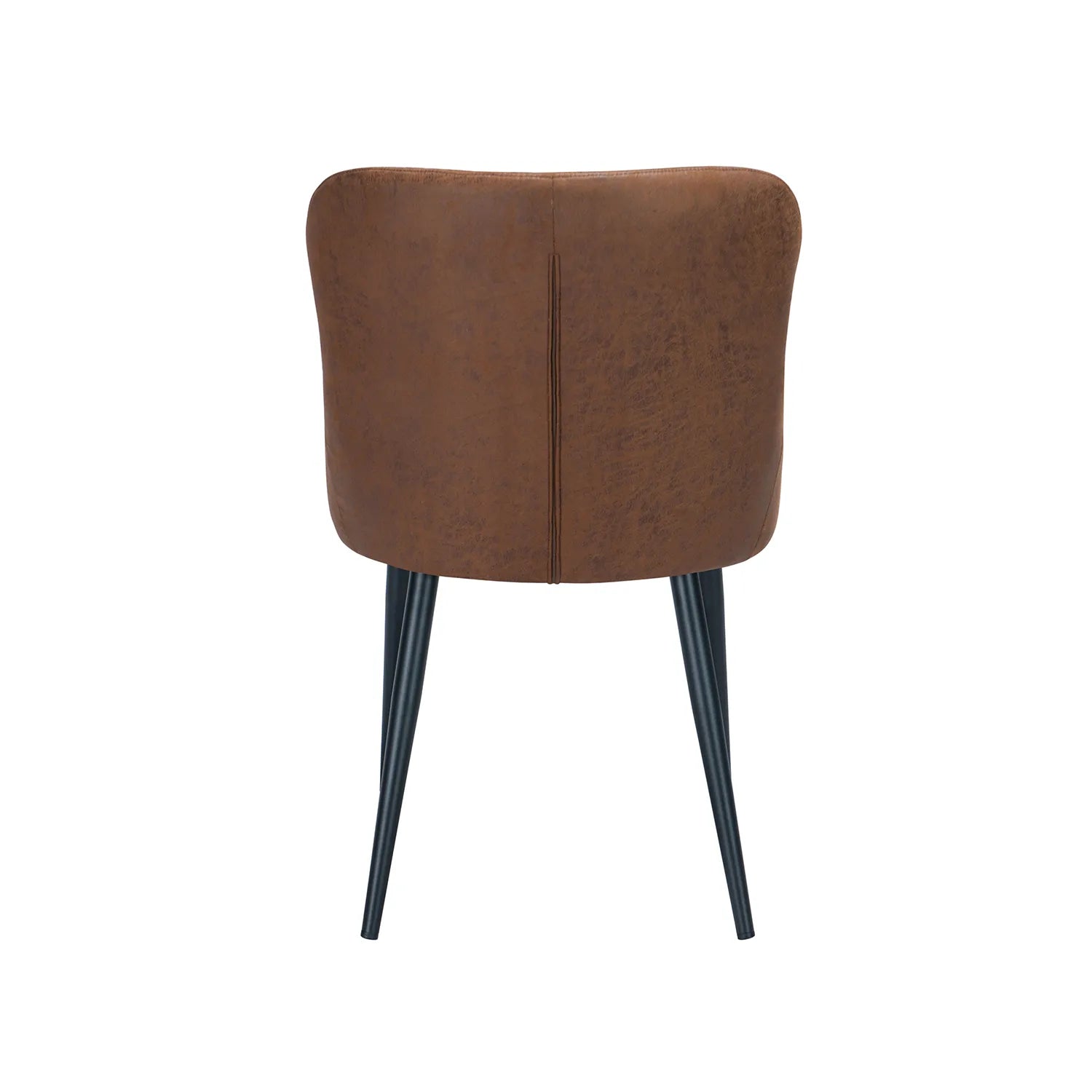 Earth Distressed Leather Dining Chairs curved back