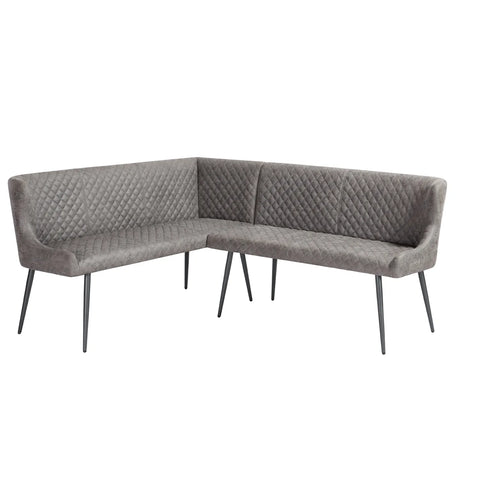 Earth Grey Corner Dining Bench, also available in Tan - Corner Bench in Grey