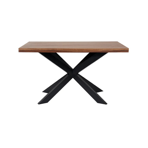 Sheesham Wood Small Dining Table With Black Metal Base