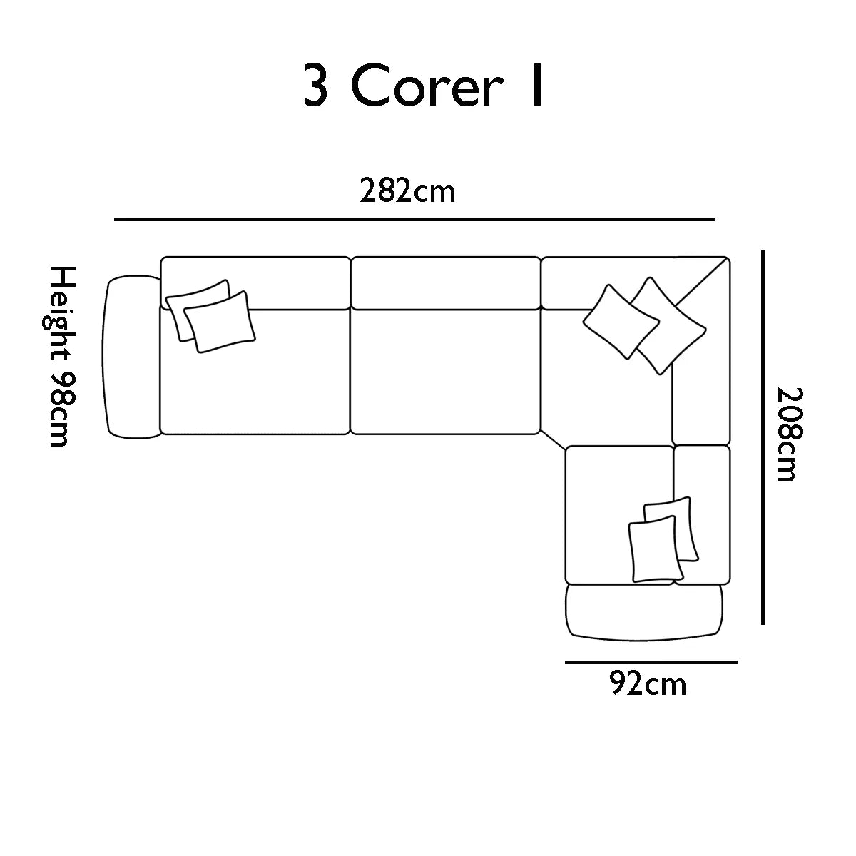 Eathan Fabric Upholstered Corner Sofa