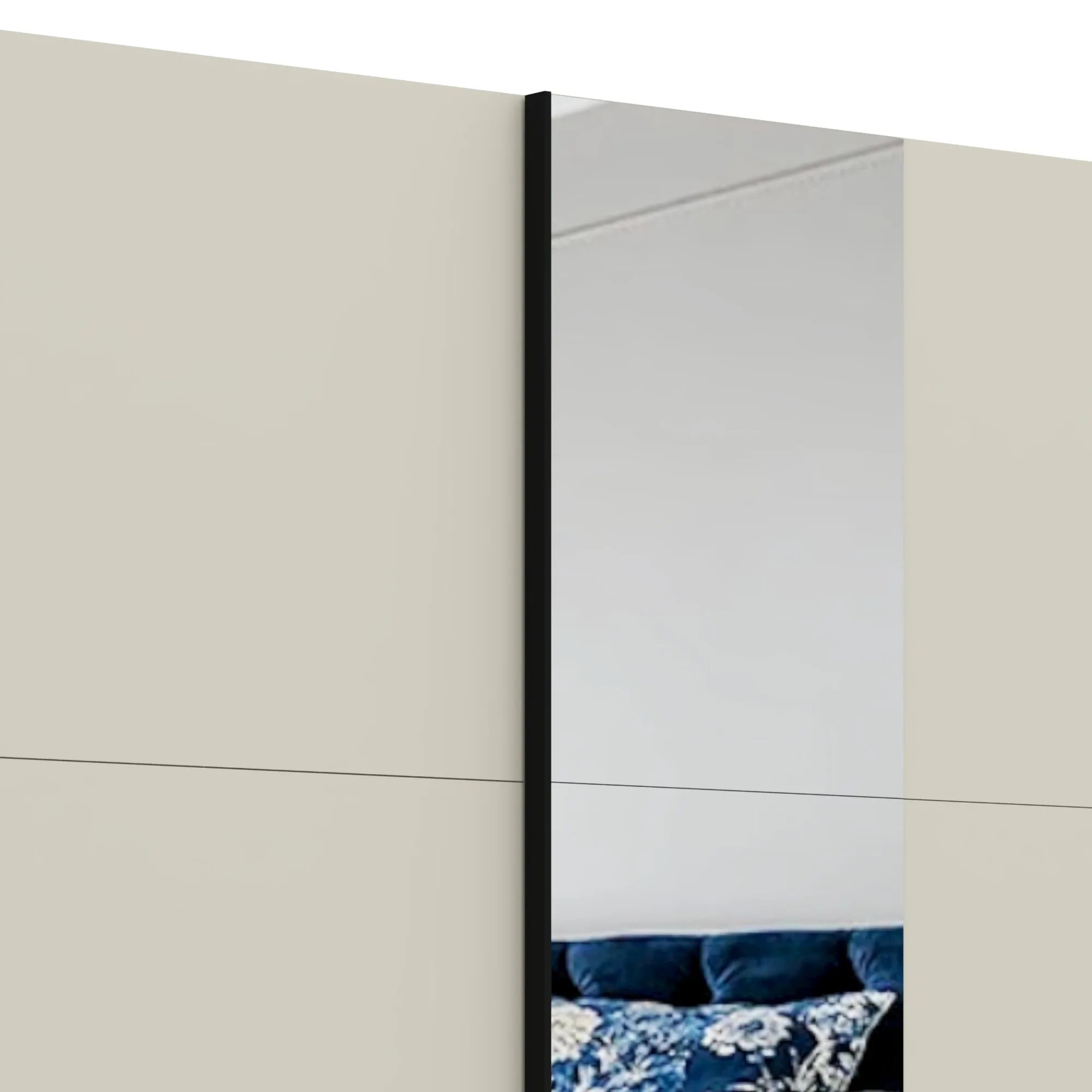 Eldon Cashmere Decor Sliding Door Wardrobe with Mirror Pads