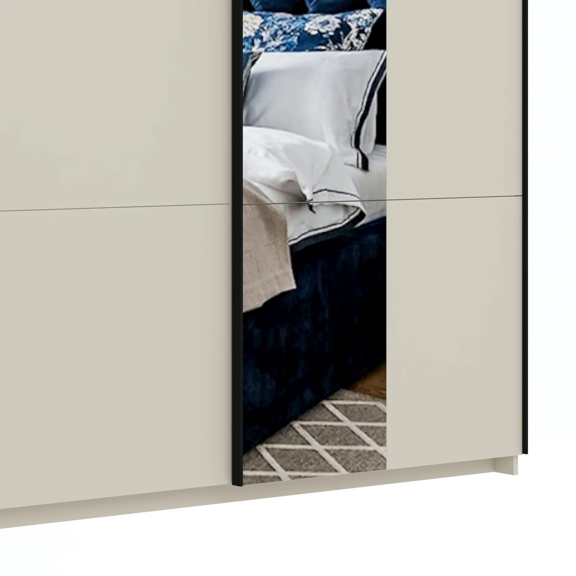 Eldon Cashmere Decor Sliding Door Wardrobe with Mirror Pads