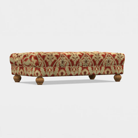 Elgar Tetrad Footstool in Enigma Claret Fabric, also available in Grand, Snuggler, Highback Chair and Snuggler - Main Image