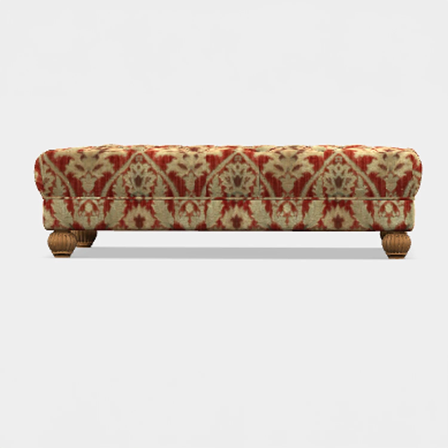 Elgar Tetrad Footstool in Enigma Claret Fabric, also available in Grand, Snuggler, Highback Chair and Snuggler - Side Image