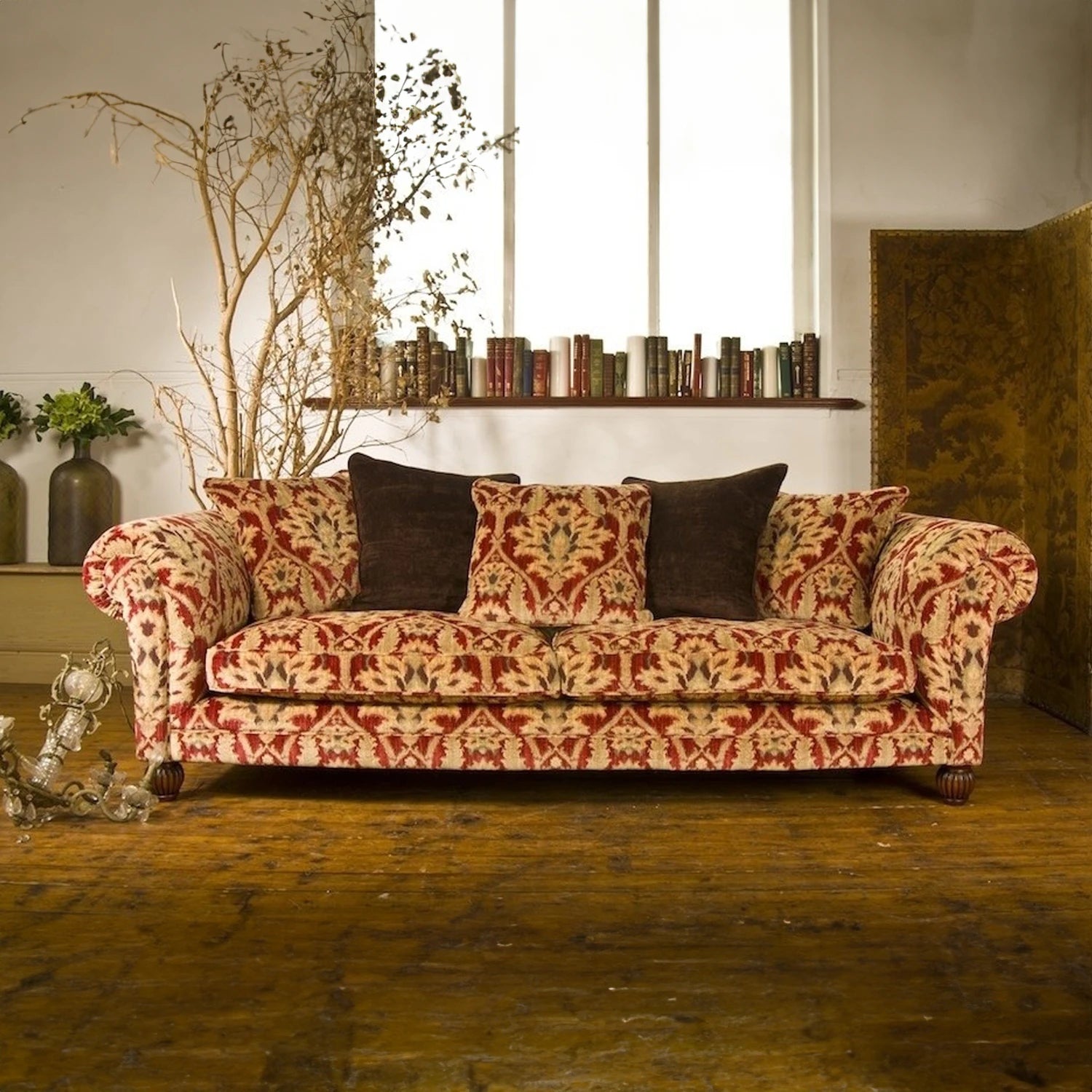 Elgar Grand Tetrad Sofa in Enigma Claret Fabric