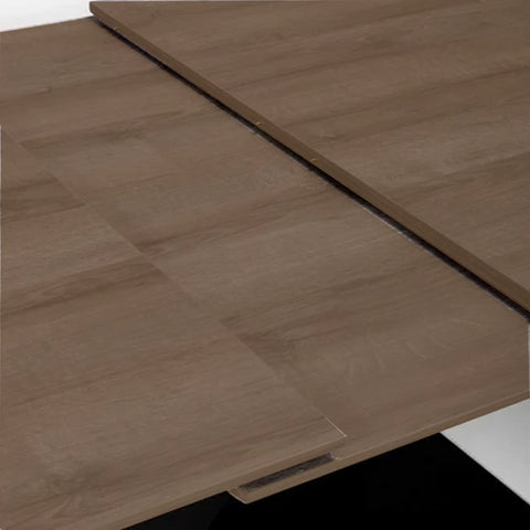 Enterprise Light Walnut Extending Dining Table 160-200cm, also available in Grey and Oak - Table Top Close Up