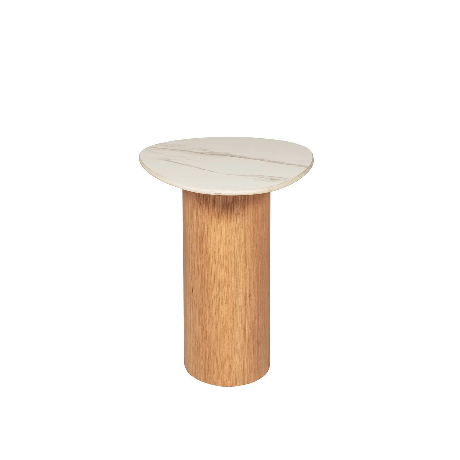 Eveleen Lamp Table Light Oak With White Ceramic Top