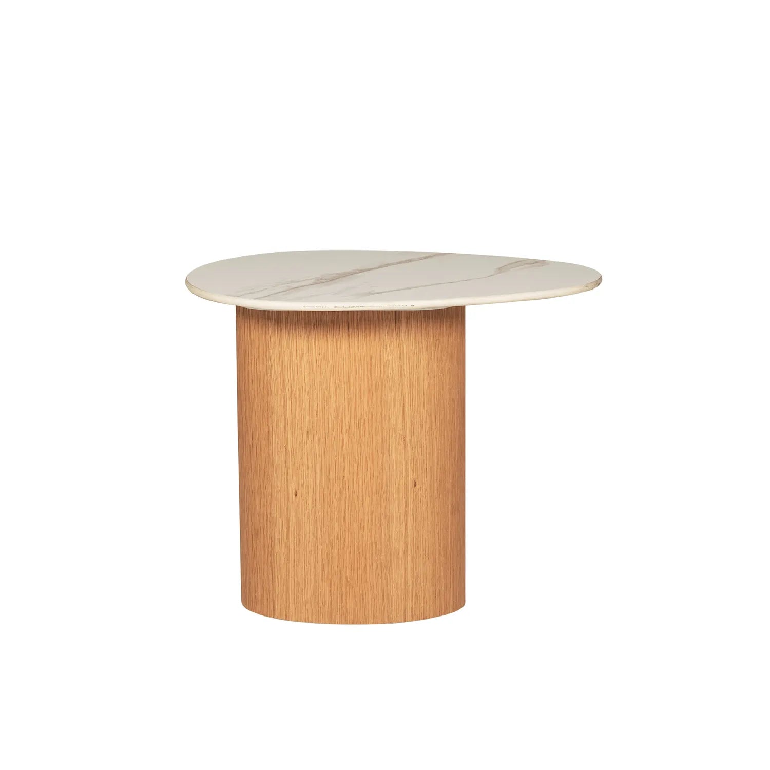 Eveleen Lamp Table Light Oak With White Ceramic Top