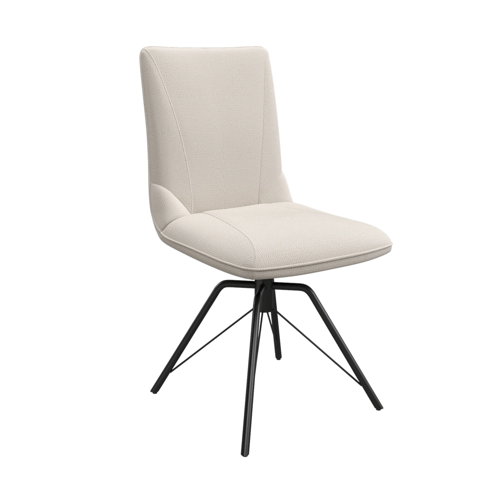 Arachnos Ivory Fabric Swivel Dining Chair - Set of 4