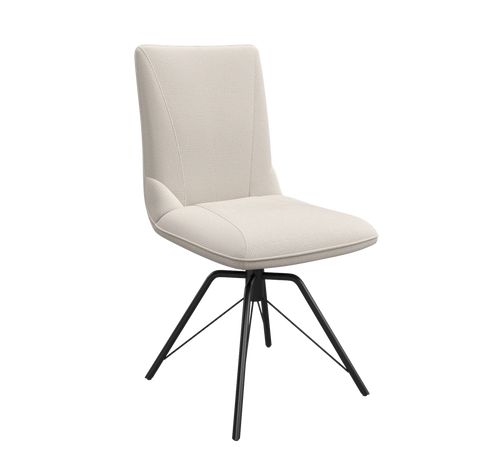 Arachnos Ivory Fabric Swivel Dining Chair - Set of 4