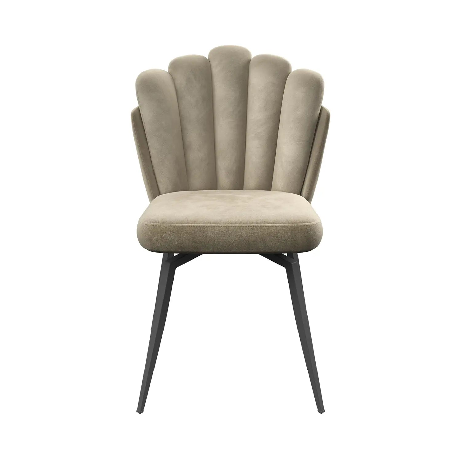 Scandi Soft Grey Fabric Swivel Set of 6 Dining Chairs, also available in Mink - Scandi Chair in Mink