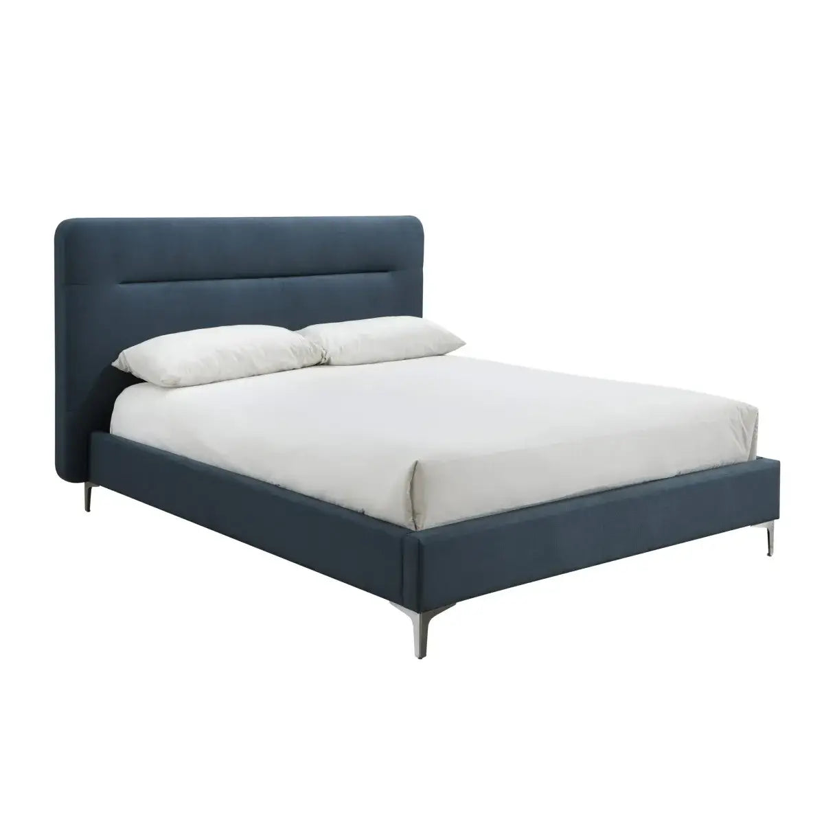 Finn Steel Blue Fabric Bed