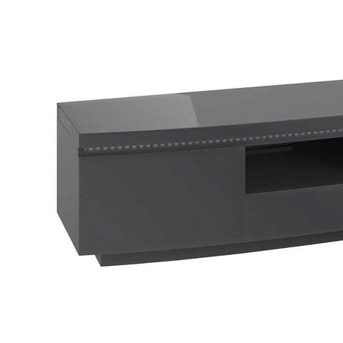 Fabian White High Gloss TV Entertainment Unit with LED Light