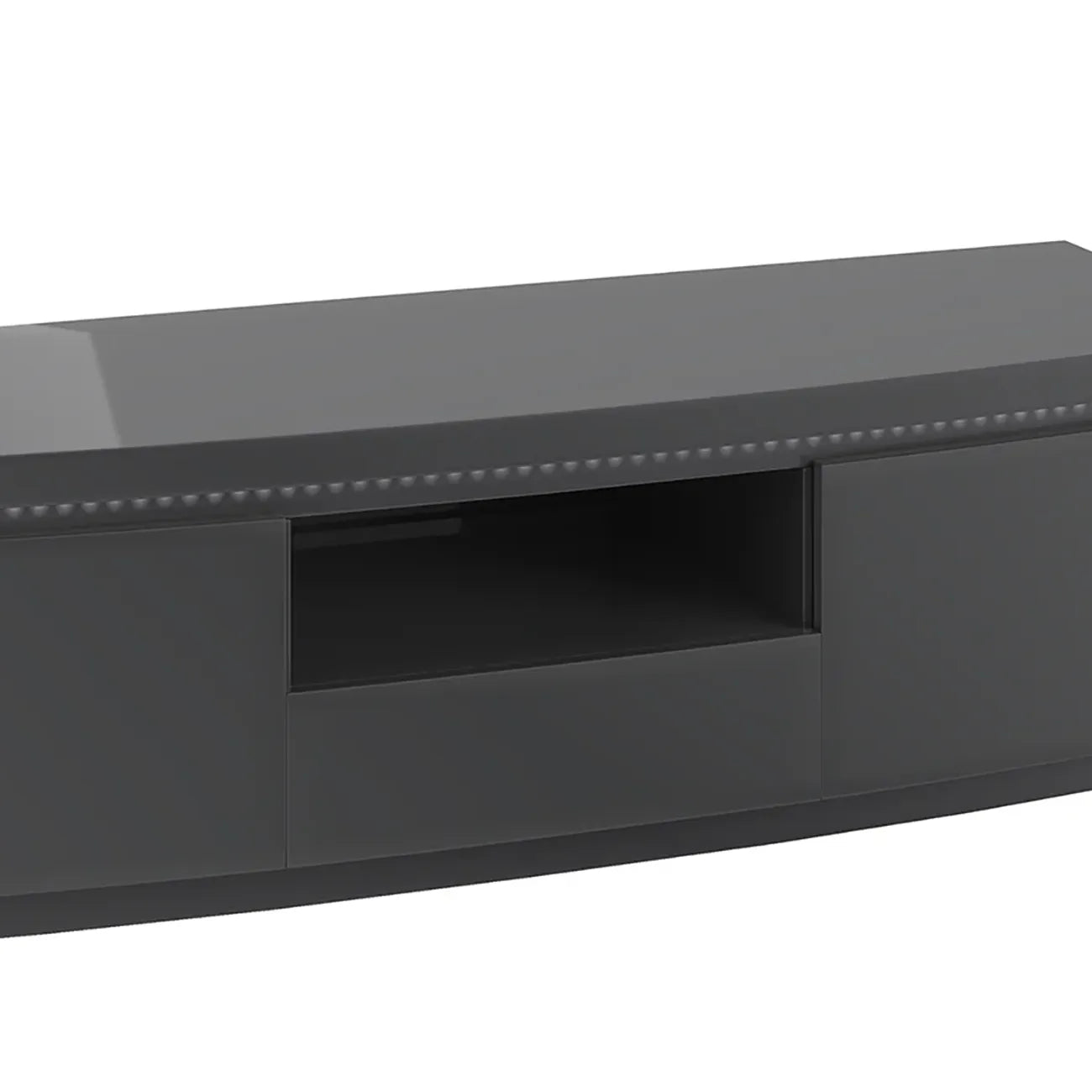 Fabian White High Gloss TV Entertainment Unit with LED Light