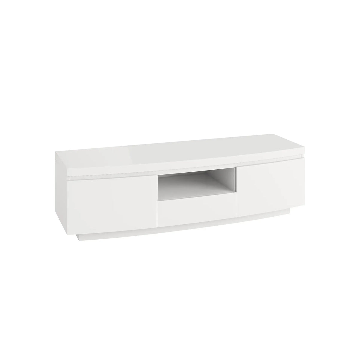 Fabian White High Gloss TV Entertainment Unit with LED Light